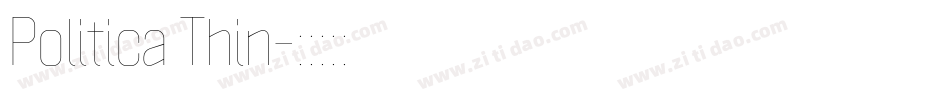 Politica Thin字体转换